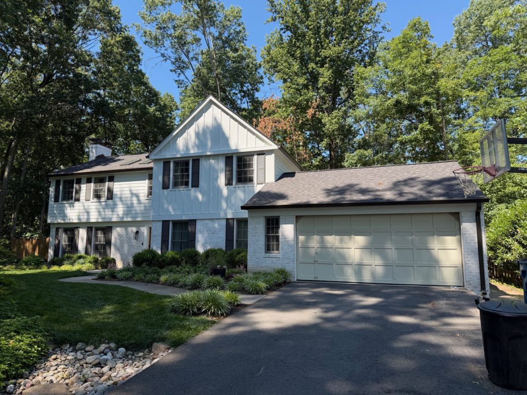 Exterior of a Northern Virginia home remodeled with Engineered Wood.